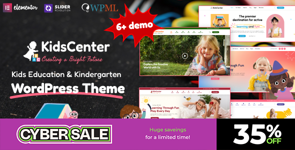 KidsCenter v1.3 – 幼儿园和儿童保育教育 WordPress 主题下载