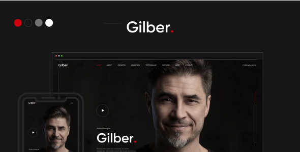 Gilber v1.1 – 个人简历/履历 WordPress 主题下载