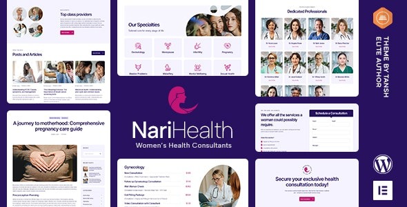 NariHealth v1.0.6 女性健康顾问 WordPress 主题下载