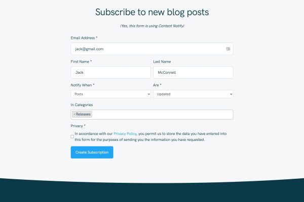 Content Notify v1.16.9 内容订阅更新通知 WordPress 插件下载