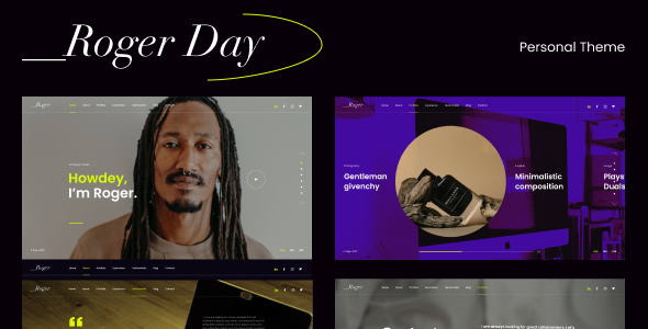 Roger Day v1.1.0 – 个人简历/简历 WordPress 主题下载