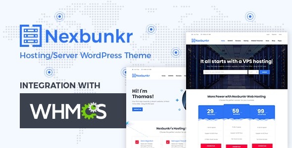 Nexbunker v1.8 托管/服务器 WordPress 主题下载 + WHMCS