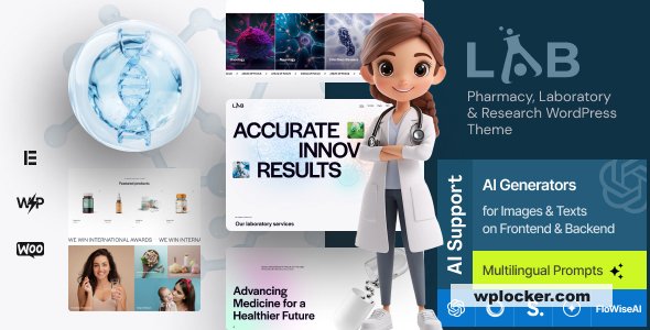 Lab v1.0 – 药房、实验室和研究 WordPress 主题下载
