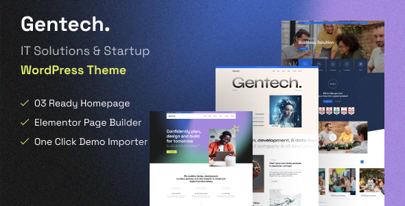 Gentech v1.0.0 – IT 解决方案和启动 WordPress 主题下载