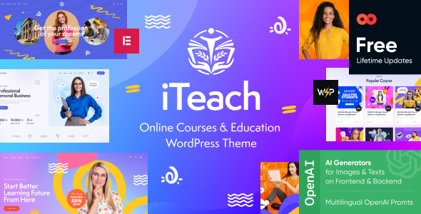 iTeach v1.0 – 在线课程和教育 WordPress 主题下载