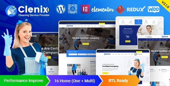 Clenix v3.1.0 清洁服务 WordPress 主题下载（已激活）