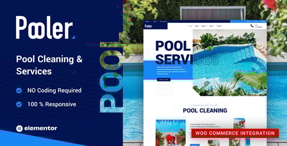 Pooler v1.0 – 游泳池清洁服务 WordPress 主题下载