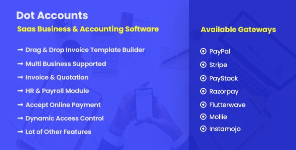 Dot Accounts v2.5 – SaaS业务与会计软件php源码下载