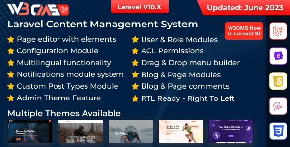 W3CMS-Laravel v2.3 内容管理系统php源码下载