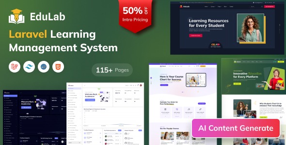 Edulab LMS v1.5 – Laravel学习管理系统与CSS源码下载