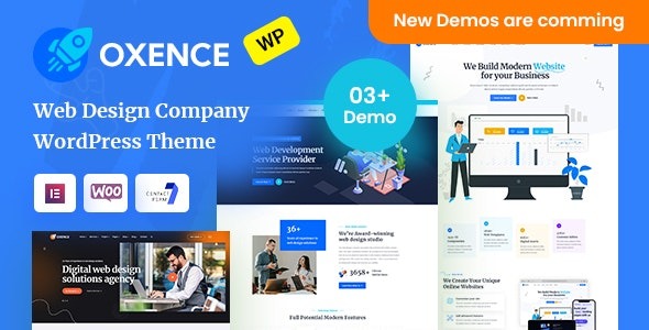Oxence v1.3.2 网页设计机构 Elementor WordPress主题下载