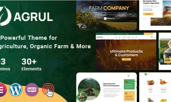 Agrul v1.4.0 农业WordPress主题下载