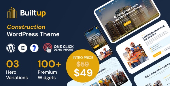 Builtup v1.0.5 建筑公司WordPress主题下载