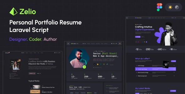 Zelio v1.1.0 – 个人投资组合简历laravel脚本源码下载