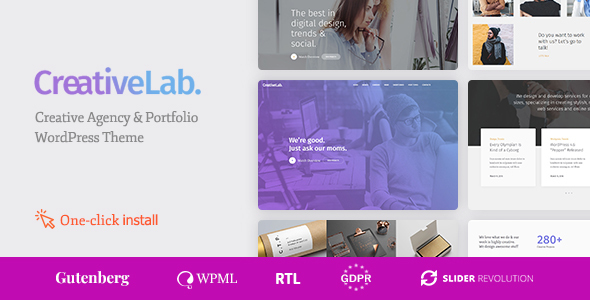 Creative Lab v1.2.5 设计机构WordPress主题下载