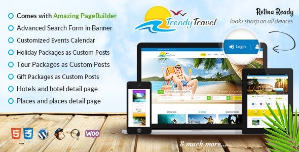 Trendy Travel WordPress v6.6 旅游主题下载