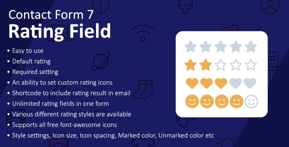 Rating Field for Contact Form 7 v1.3.0 收集用户评分或反馈插件下载