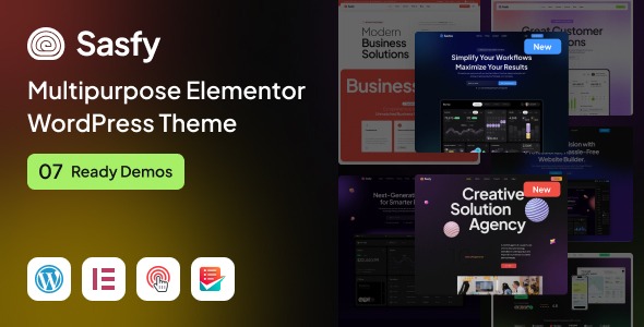 Sasfy v1.0.5 多功能Elementor WordPress主题下载