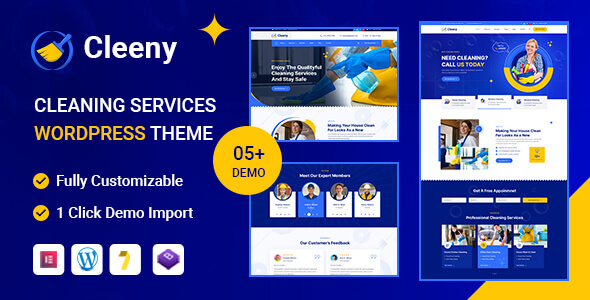 Cleeny v1.0.0 – 清洁服务与维修公司WordPress主题下载