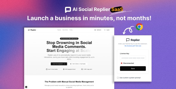 AI Social Replier SaaS v1.0 – GPT响应生成器源码下载