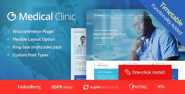 Medical Clinic v1.4.0 健康与医生医生WordPress主题下载