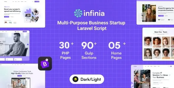 Infinia v1.0.5 多功能业务咨询启动Laravel脚本源码下载