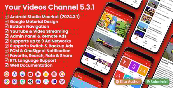 Your Videos Channel v5.3.1 Android平台下运行的移动视频系统源码下载