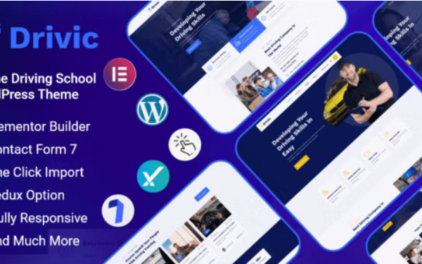 Drivic v1.0.2 在线驾驶学校WordPress主题下载