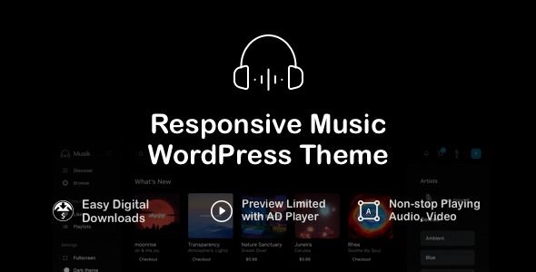 Musik v4.4 响应式音乐WordPress主题下载
