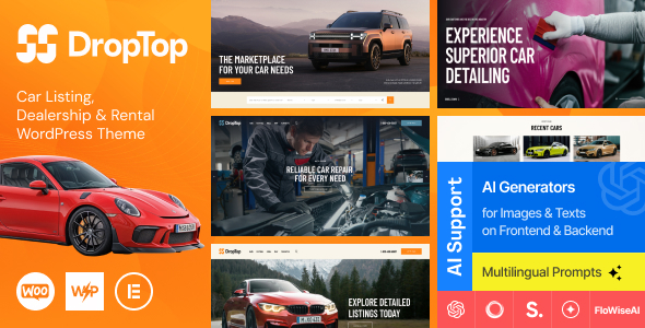 Drop -Top V1.0-汽车上市，经销店和租赁WordPress主题下载