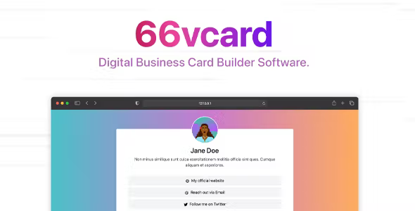 66vcard v35.0.0 数字名片构建器（SaaS）PHP源码下载