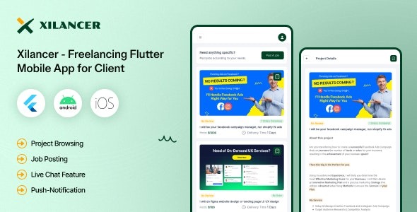 Client Flutter Mobile App 8 April 2025 – Xilancer 自由职业者Marketplace平台源码下载