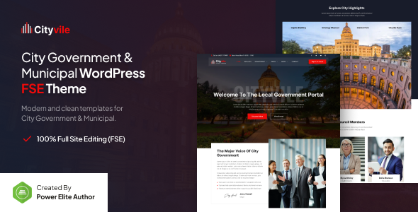 CityVile v1.0.0  – 市政府和市政FSE WordPress主题下载