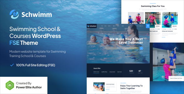 Schwimm v1.0  – 游泳学校和课程FSE FSE WordPress主题下载