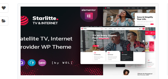 Starlitte v1.0.9 电视和互联网提供商WordPress主题下载