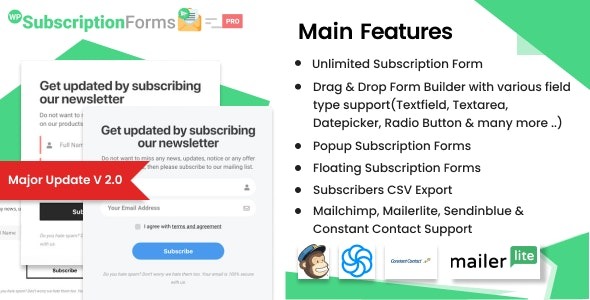 WP Subscription Forms PRO v2.0.4 订阅表单插件下载