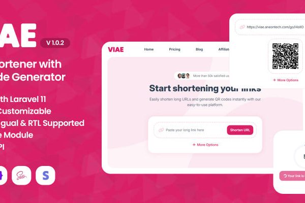 Viae v1.0.2- QR二维码码生成器的URL缩短器PHP源码下载