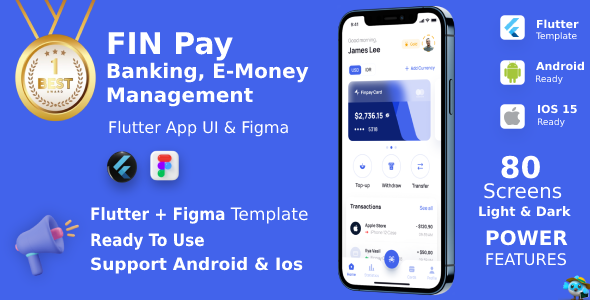 FinPay App v1.9- Android + iOS + FIGMA -UI套件 源码下载