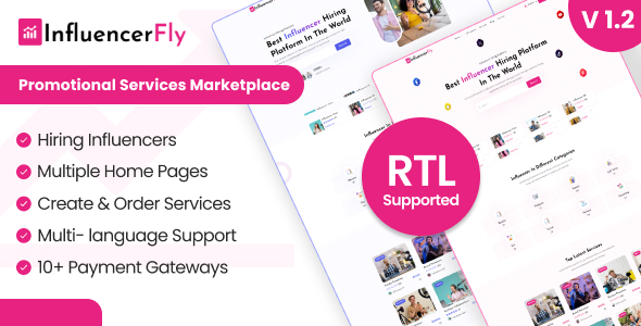 InfluencerFly v1.2.0 – 促销服务市场PHP源码下载