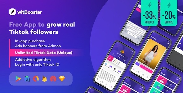 WitBooster v2.3.0 – 免费的应用程序来增长Android的真正Tiktok视频关注者app源码下载