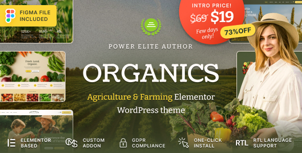 Organics v1.0.1-农业和食品农场WordPress主题下载