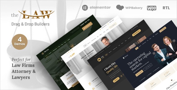 The Law v4.9.16 – 律师主题下载 + RTL