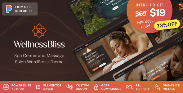 Wellness Bliss v1.0.1-按摩沙龙和水疗中心主题下载