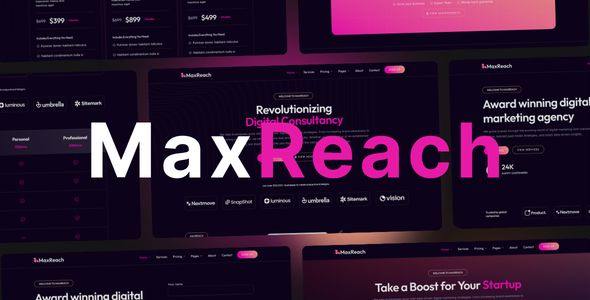 MaxReach V1.0- SEO和数字代理WordPress主题下载