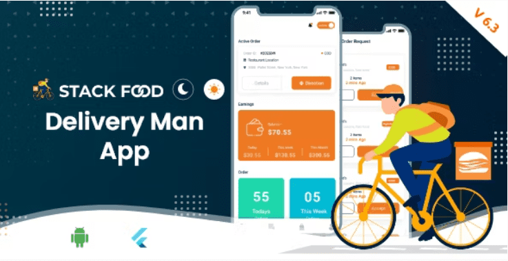 StackFood Multi Restaurant – Food Ordering Delivery Man App v8.5 app源码 ...