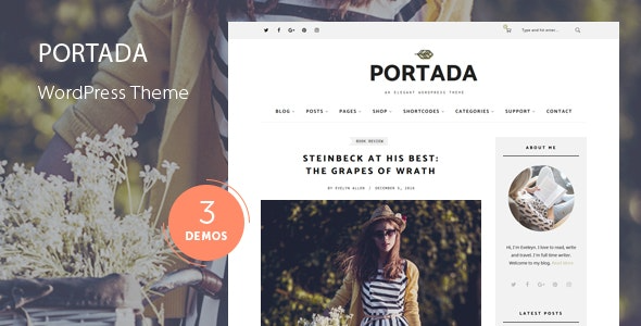 Portada v2.4 优雅的博客WordPress主题下载