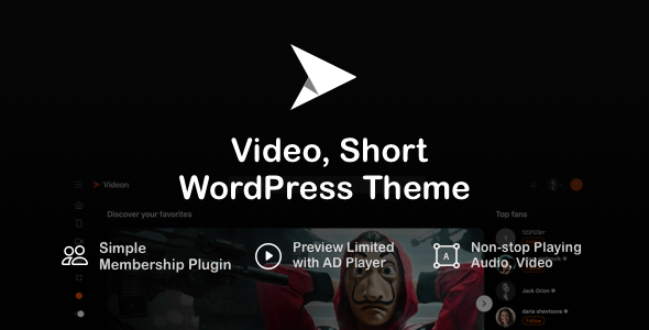 Videon v3.1-视频，简短的WordPress主题下载