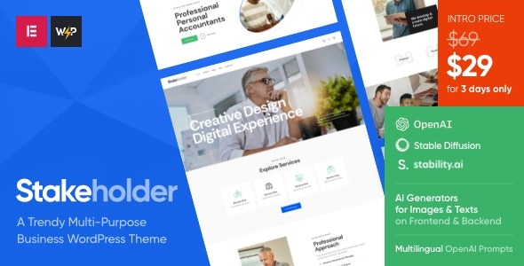 Stakeholder v1.6.0 业务WordPress主题下载