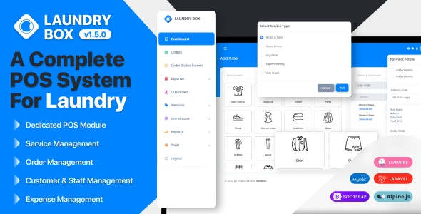 Laundry Box POS and Order Management System v2.2.0 洗衣业管理源码下载