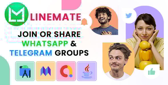 Linemate v8.0-无限的WhatsApp和电报组链接app源码下载